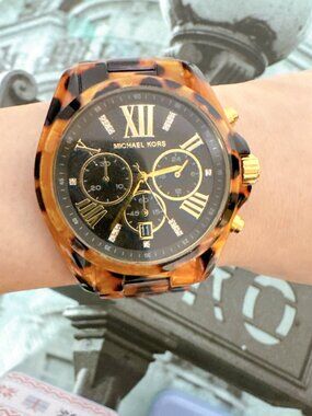 Michael Kors MK6887 Bradshaw Cheetah Ladies Chronograph Quartz Watch